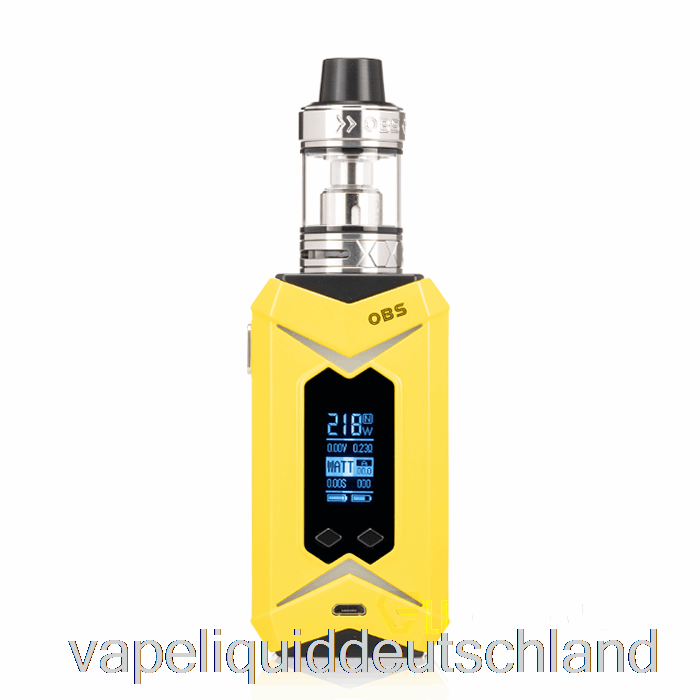 Obs Bat 218 W & Damo Starter Kit Gelb Mod / Silber Tank Vape Deutschland